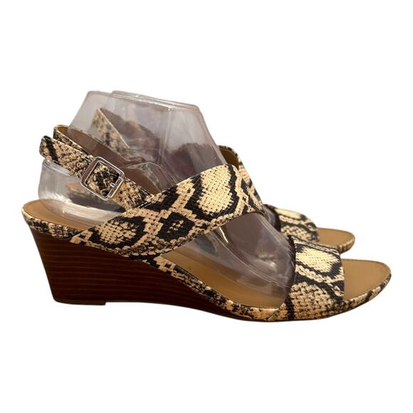 Franco Sarto Danila2 Wedge Sandals Reptile Snakeskin 9.5 - Picture 5 of 13